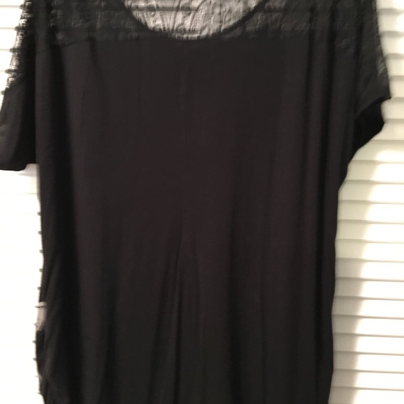 Maurice’s Black silver sparkle floral top - Picture 3 of 3